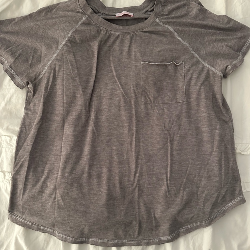 Pink Lily Gray T-Shirt
